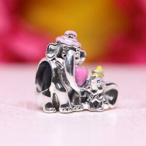 PANDORA Jewelry Silver Charm Disney Dumbo & Mama 793751C01